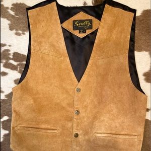 Tan Suede Scully Men’s Vest size S women’s size L